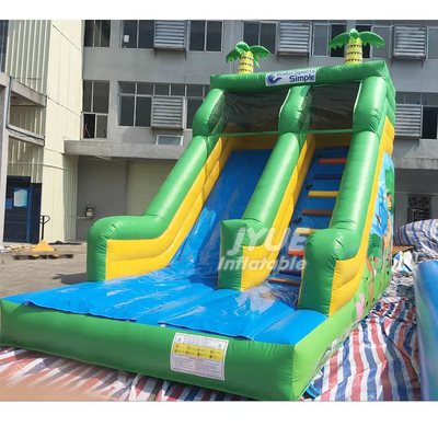 0.55mm PVC Kale Kaydırma Evi kaydırma ile orman hayvan temalı şişme kaydırma