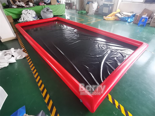 Su geçirmez şişirmeyen yıkama yastıkları PVC kaplı Tarpaulin Araç yıkama su tutma matı Garaj zemini için