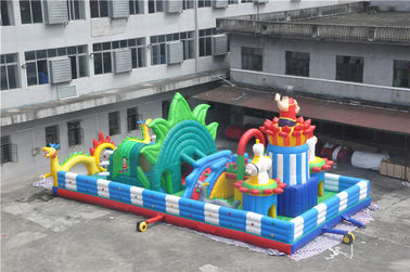 Baskı Logo / Backyard Engel Kursu ile 15x8M Şişme Toddler Oyun Alanı