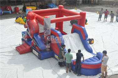 Örümcek Adam Bouncy Kalesi, Slayt ile Yuvarlak Şişme Fedai Combo