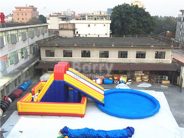 Eğlence Şişme Backyard Su Parkı, Havuzlu Şişme Slide