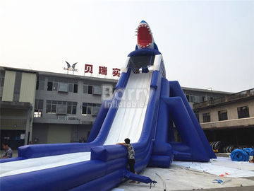 Çocuklar / Yetişkin Aqua Park için Ticari Dev Keskin Uzun Şişme Kayma N Slide