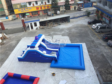 Havuz Customzied Boyut Mavi Dalga Ultimate Şişme Backyard Su Parkı