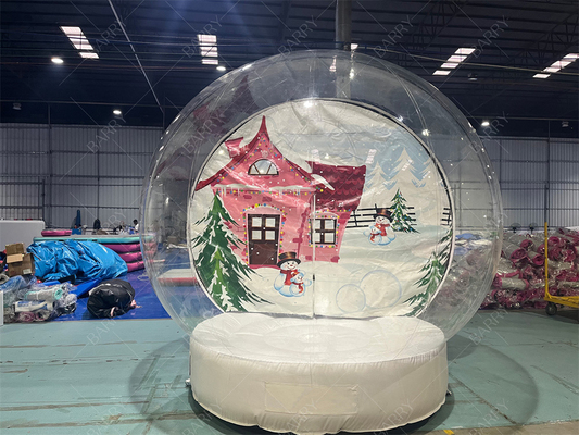 3m Gece Kulübü Dekorasyonu Noel Açık Kar Küre Çadırı Şişme Noel Baba Evi Noel Baba Mağarası Oxford Kirstmas Balon Çadırı