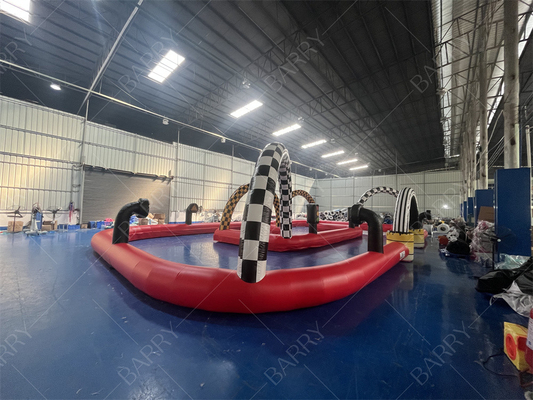 Özel Ticari Şişirme Go Kart Yarış pistı Şişirme Bumper Araba Arenası