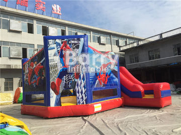 Özelleştirilmiş Boyutu Spiderman Zoo Park Için Slayt Ile Şişme Combo Atlama Kalesi