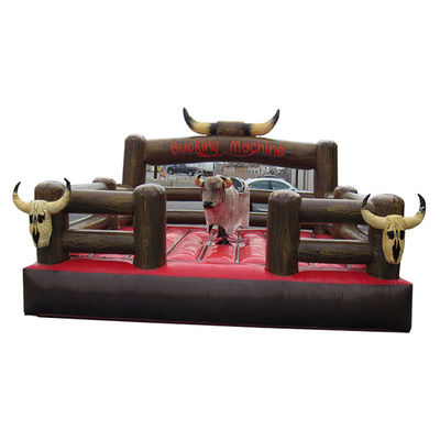 Ticari 5 * 5m Şişme Rodeo Mekanik Boğa Ride