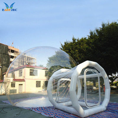 1mm PVC Açık Tüneli Temizle Kabarcık Kamp Çadırı Kubbe Şekli