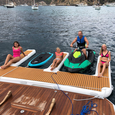 Dayanıklı Su Oyuncakları Yat İçin Şişme Jet Ski Yüzer Dock Duba