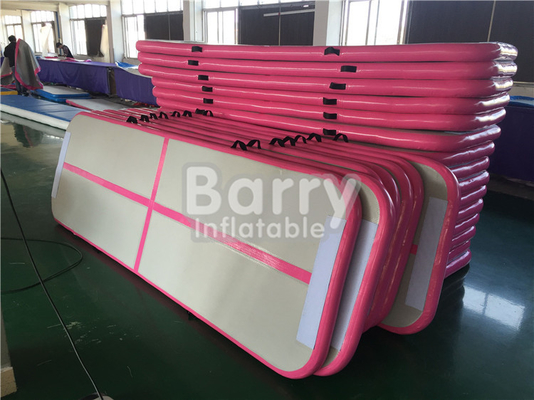 Fitness Aqua Yoga Pembe Mat Hava Parçası Şişme Hava Taklası 3X1x0.1m Boyut