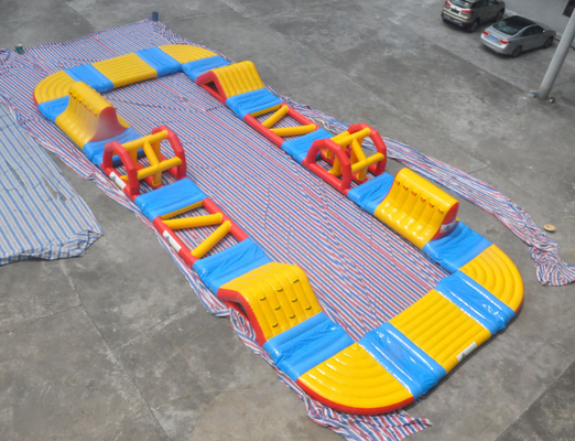 20x18metre Yüzer Şişme Aquapark Şişme Su Parkı Engel Parkurları