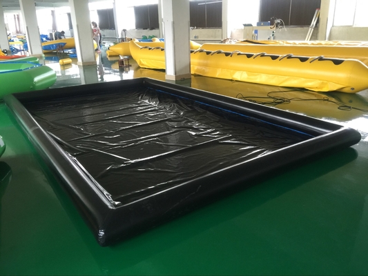 Siyah 0.6mm PVC Şişme Oto Yıkama Matı Tam Set Pozisyonu