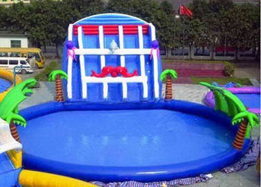 Palmiye Ağacı Şişme Yüzme Havuzları Slide, Şişme Yerüstü Yüzme Havuzları