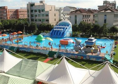 Yangına Dayanıklı PVC ile Güvenlik Çerçevesi Yetişkin Şişme Eğlence Parkı