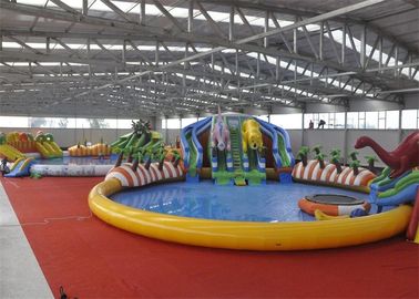 Dev Açık Oyun Ekipmanları Çocuklar İçin Harika Şişme Su Parkı
