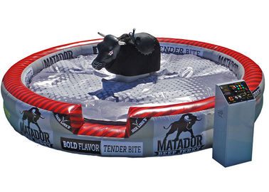 Deluxe Şişme Mekanik Boğa, Yuvarlak PVC Şişme Mat Mekanik Rodeo Bull