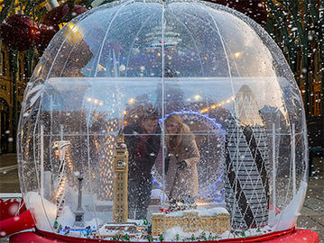 Açık Şişme Reklam Ürünleri Şeffaf Noel Kar Küresi