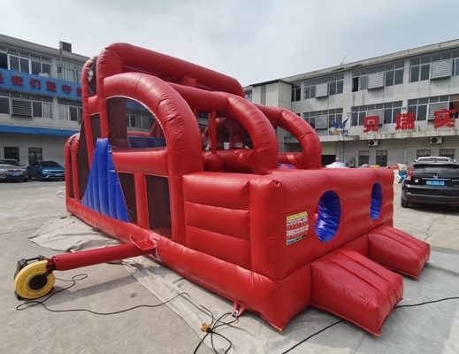 0.55mm PVC Şişme Engel Kursu Çocuklar Bouncer Silde Çalıştırın 10mL * 5mW * 4mH