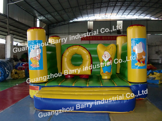18OZ PVC Şişme Bouncer House Renkli Blow Up Castle Ve Slide